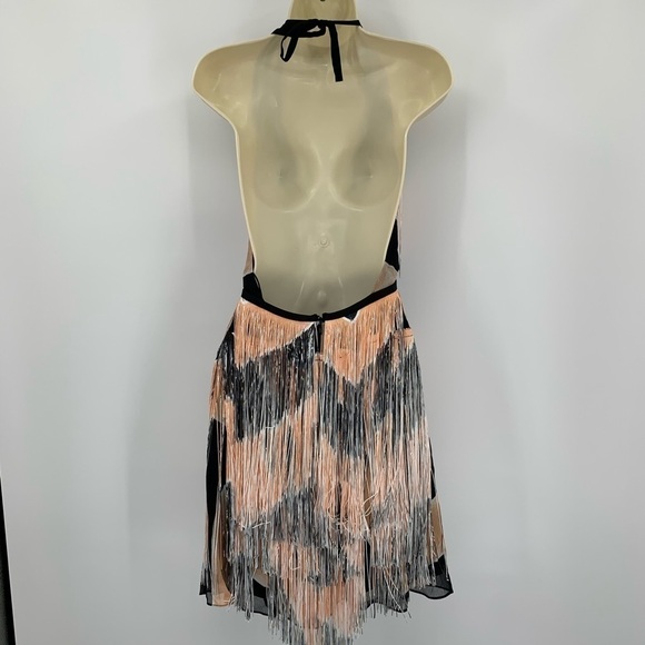 DVF Diane von Furstenberg Natalia Arizona Chevron fringe halter dress new 00 - Picture 5 of 7